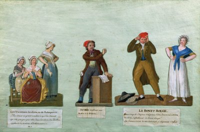 Die Jakobinerstricker, ein Jakobiner und die rote Mütze von Lesueur Brothers
